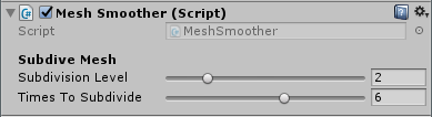 Mesh Smoother options